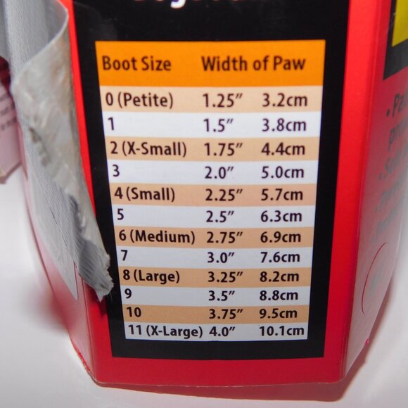 Ultra Paws Durable Dog Boots Paw Protection Size 8 Large Red Black UNUSED - Picture 5 of 9